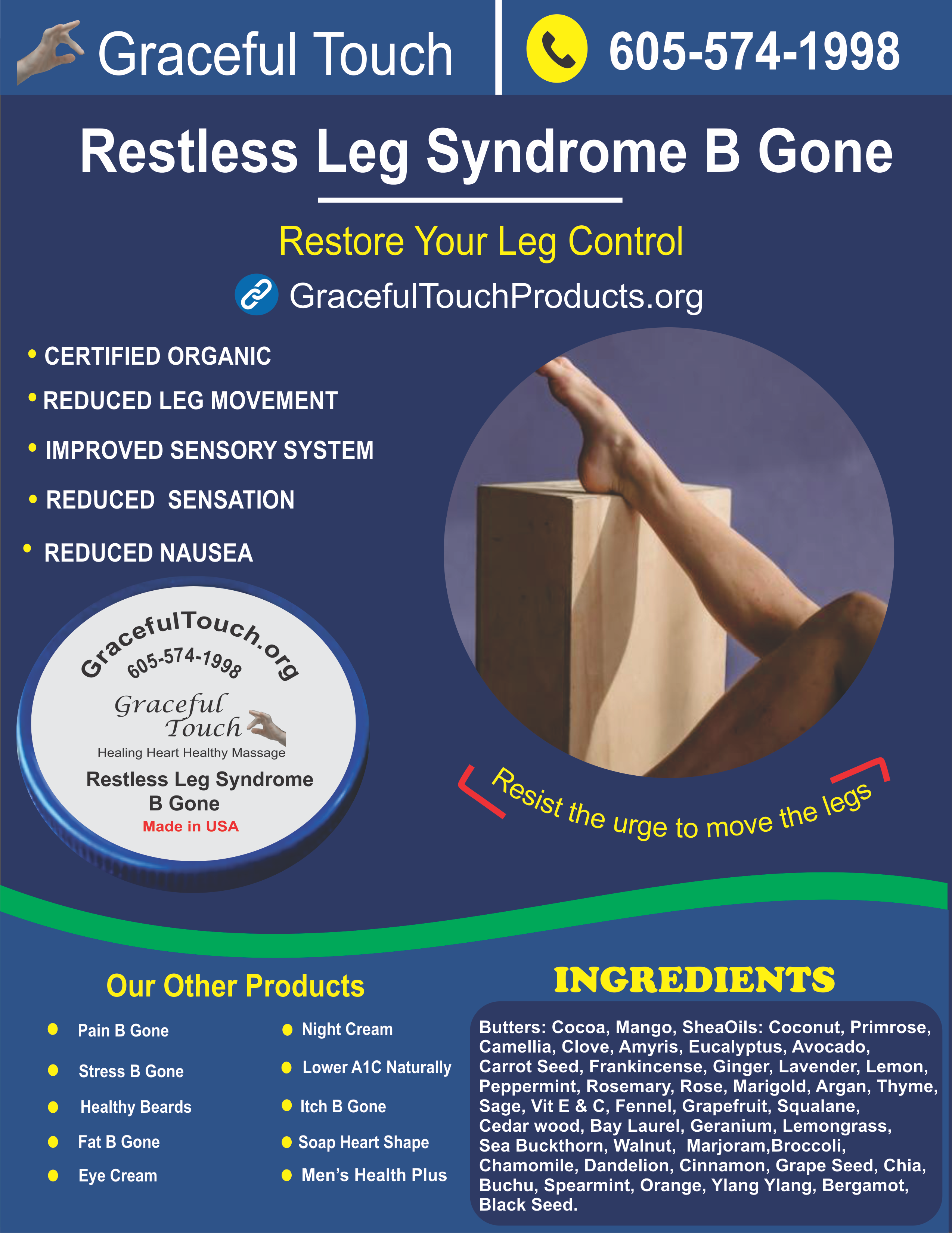 Restless Leg Syndrome B Gone – GracefulTouchLLC