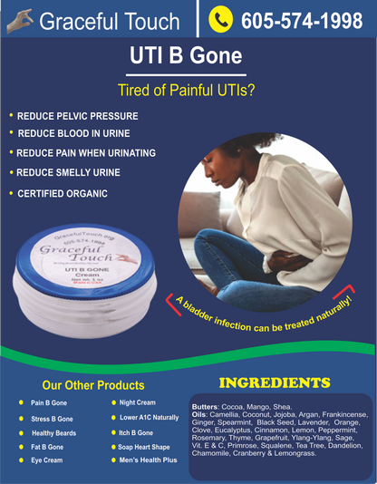 Natural Cure Cream for UTI (Uti B Gone)