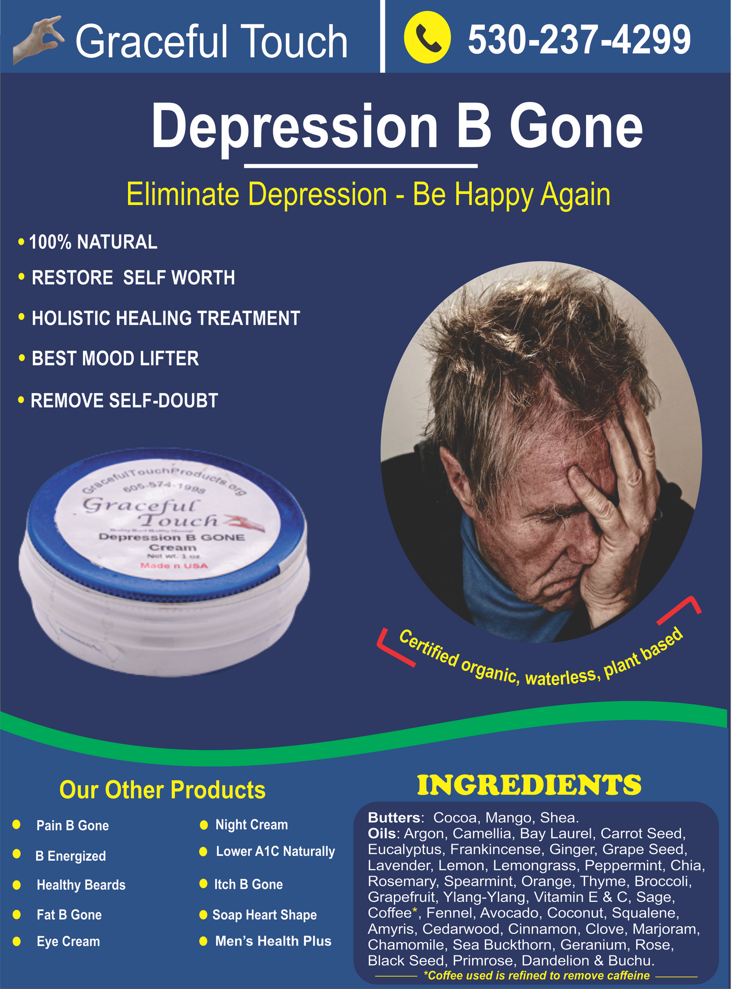Progesterone cream for anxiety and depression (Depression B Gone)