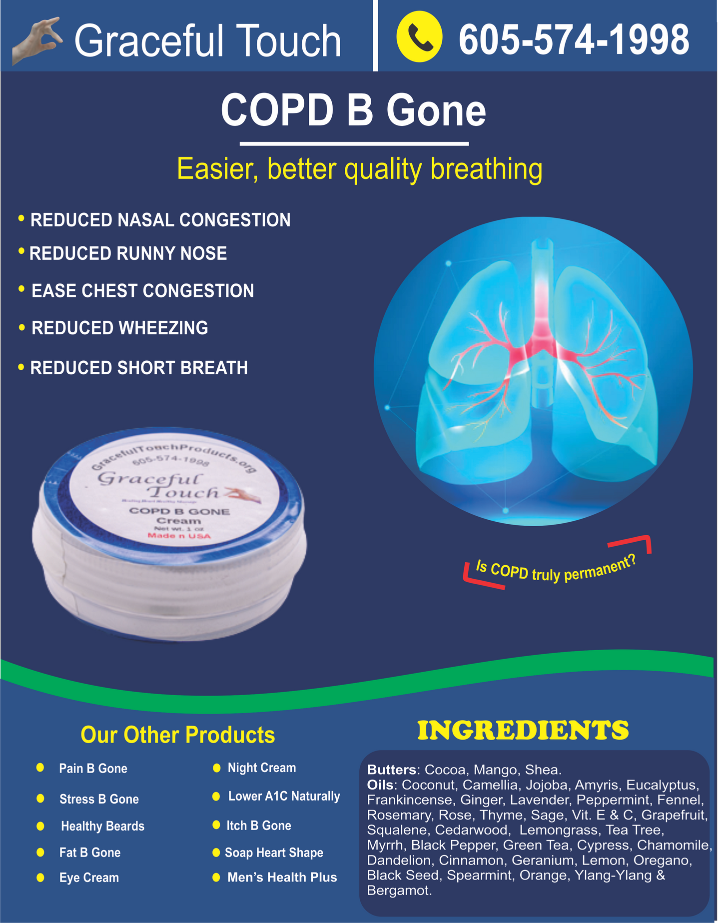 Effective Cream for COPD / Breathing Problems (Copd B Gone)