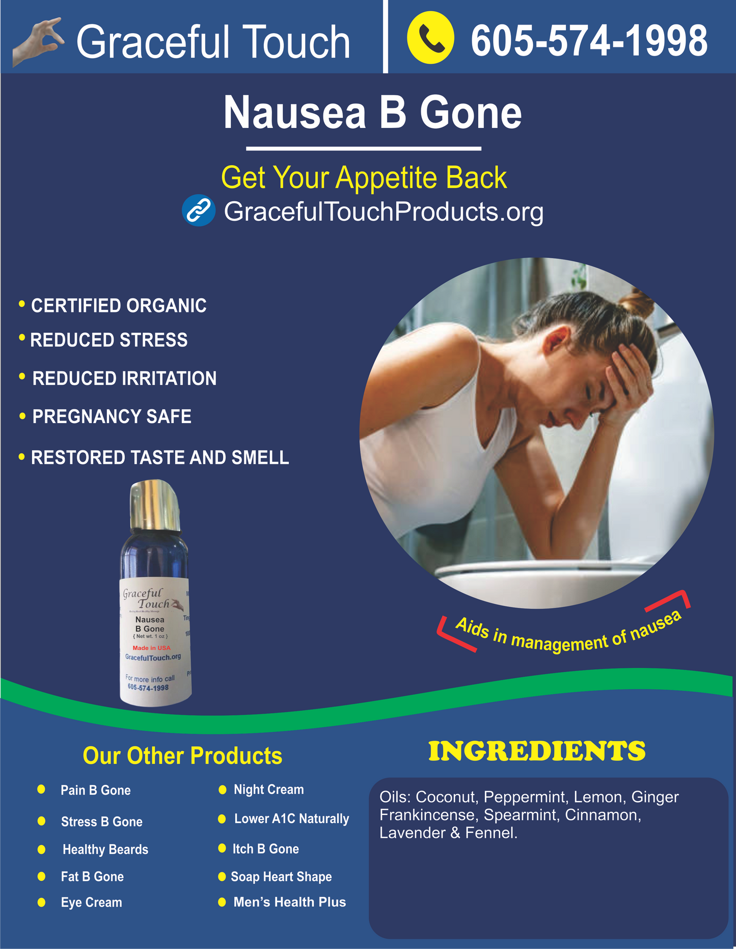 Oils for Nausea and Diarrhea (Nausea B Gone)